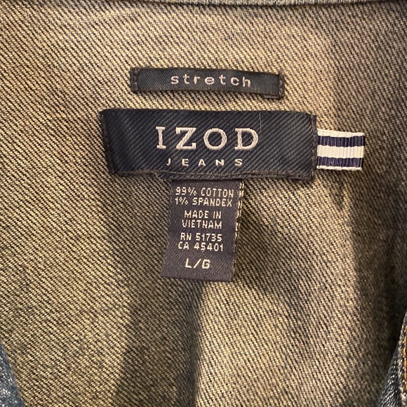 Denim jacket  Izod size L/G great condition worn a few times. Just not my size. - Picture 3 of 5